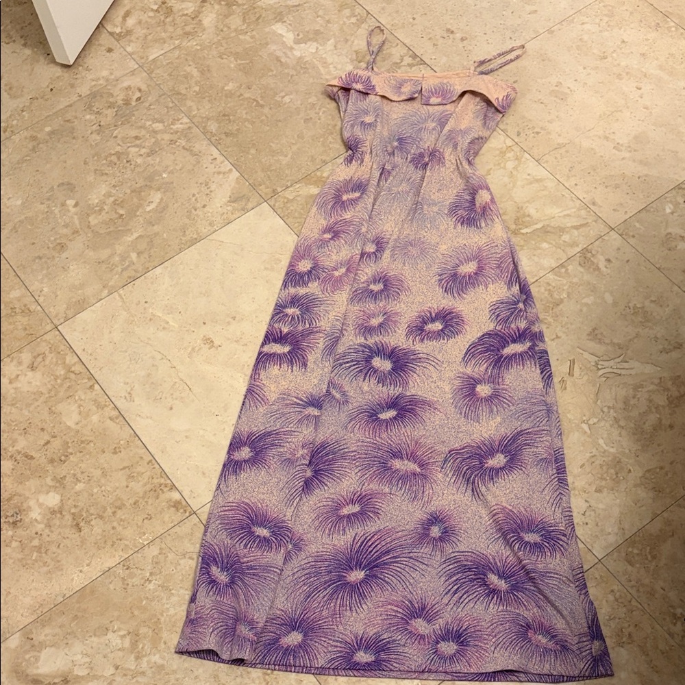 Chic Lavender Floral Maxi Dress